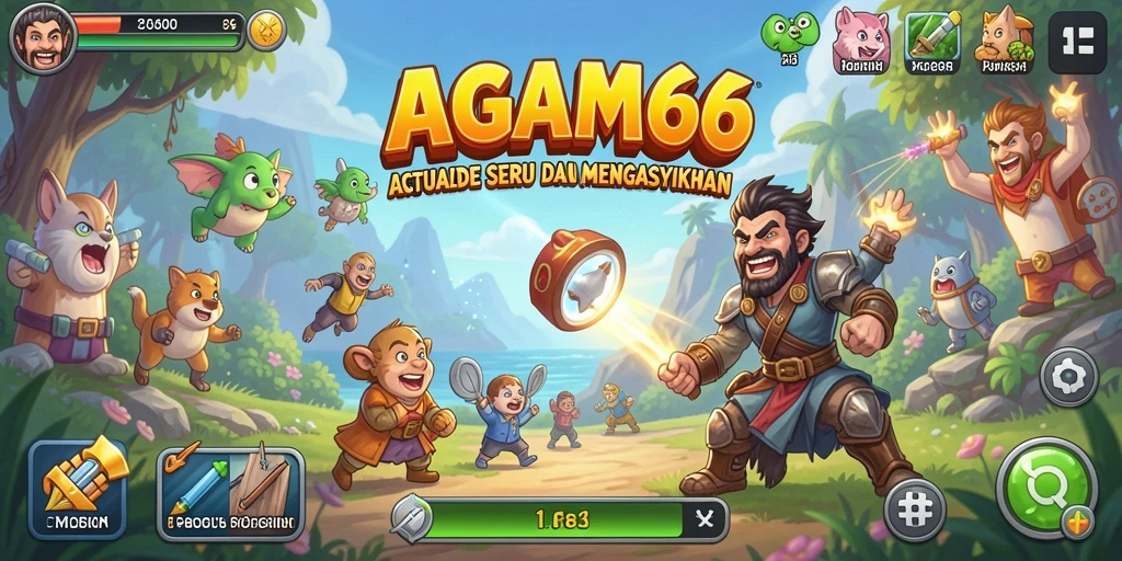 Tampilan seru gameplay AGAM66 dengan berbagai tantangan Arcade.
