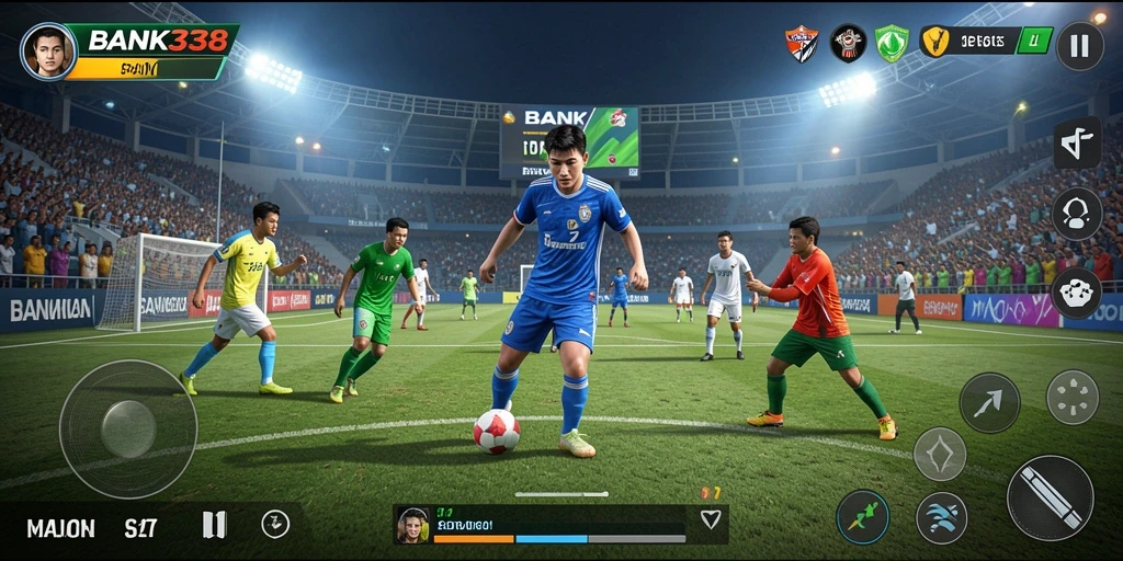 Tampilan gameplay BANK338 menampilkan aksi olahraga yang mendebarkan.
