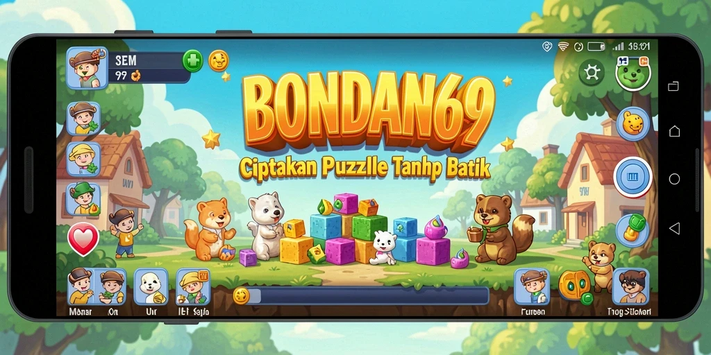 Tampilan gameplay BONDAN69 yang penuh warna dan menantang.
