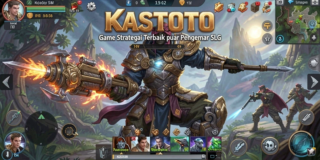 Tampilan permainan KASTOTO yang menarik dengan aksi strategi mendebarkan.