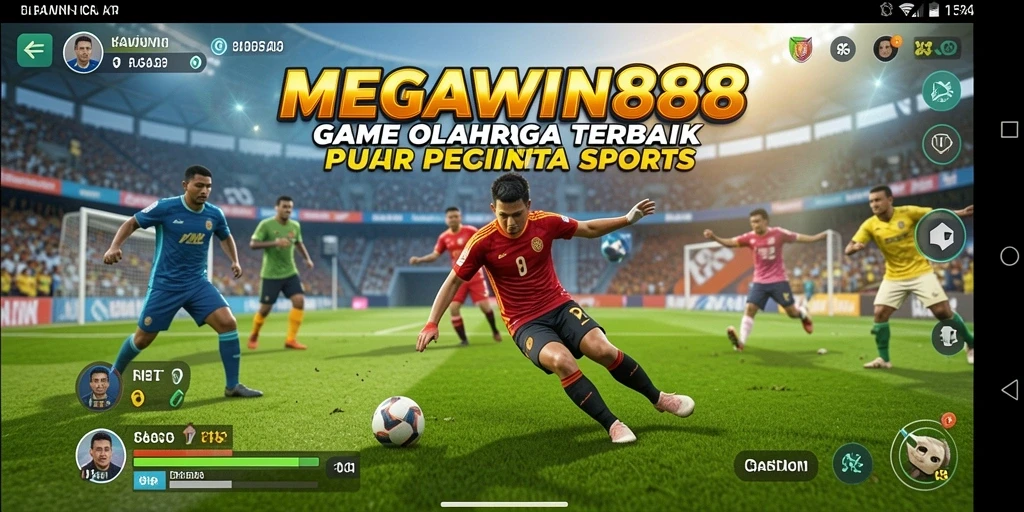 Screenshot MEGAWIN888 menunjukkan aksi seru dalam permainan olahraga.