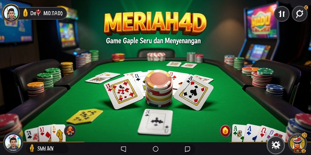 Tangkapan layar gameplay Gaple MERIAH4D yang menarik.