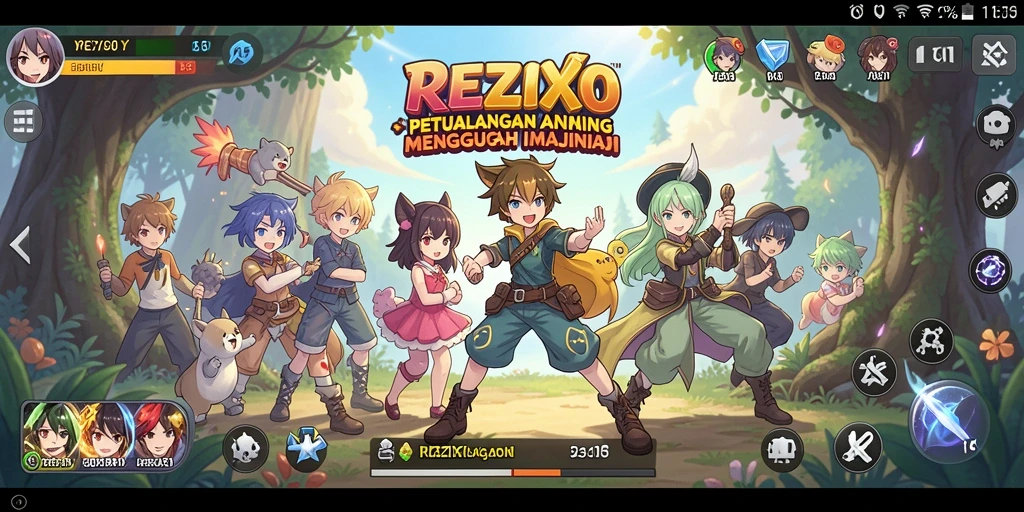 Gameplay seru dalam dunia anime yang memukau.