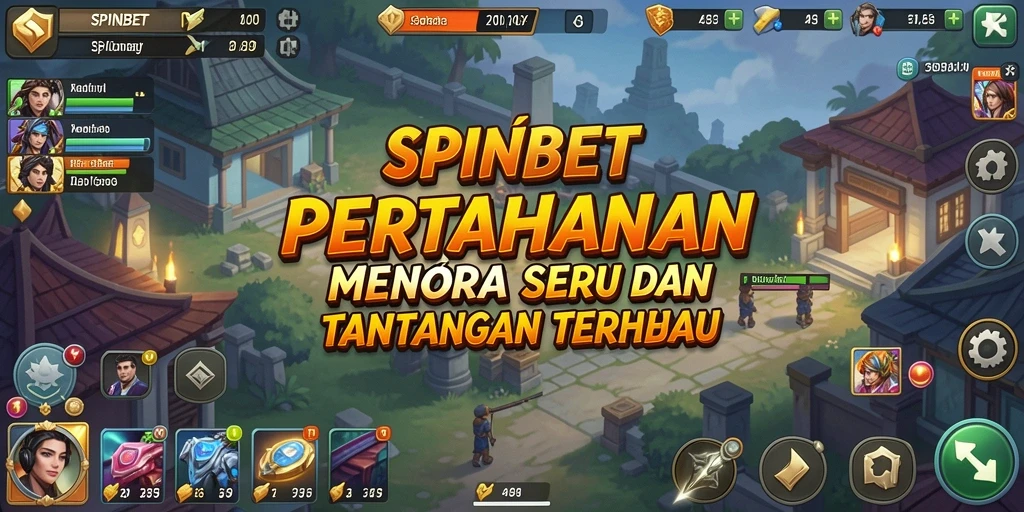 Tangkapan layar menampilkan serangan menara dalam gameplay Tower Defense.