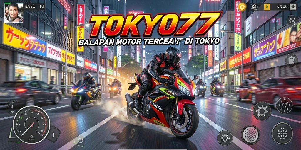 Gameplay mendebarkan balapan motor di Tokyo yang penuh aksi.