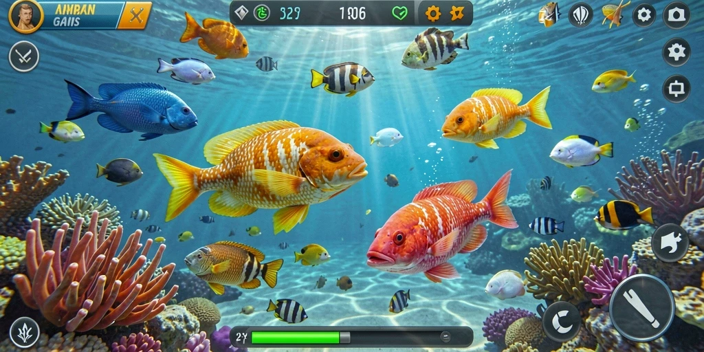 Tampilan gameplay VIO77 dengan aksi tembak ikan yang seru.